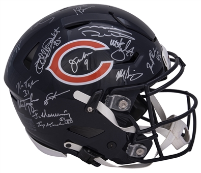 1985 Chicago Bears Team Signed Riddell SpeedFlex Blue Helmet (Schwartz COA)